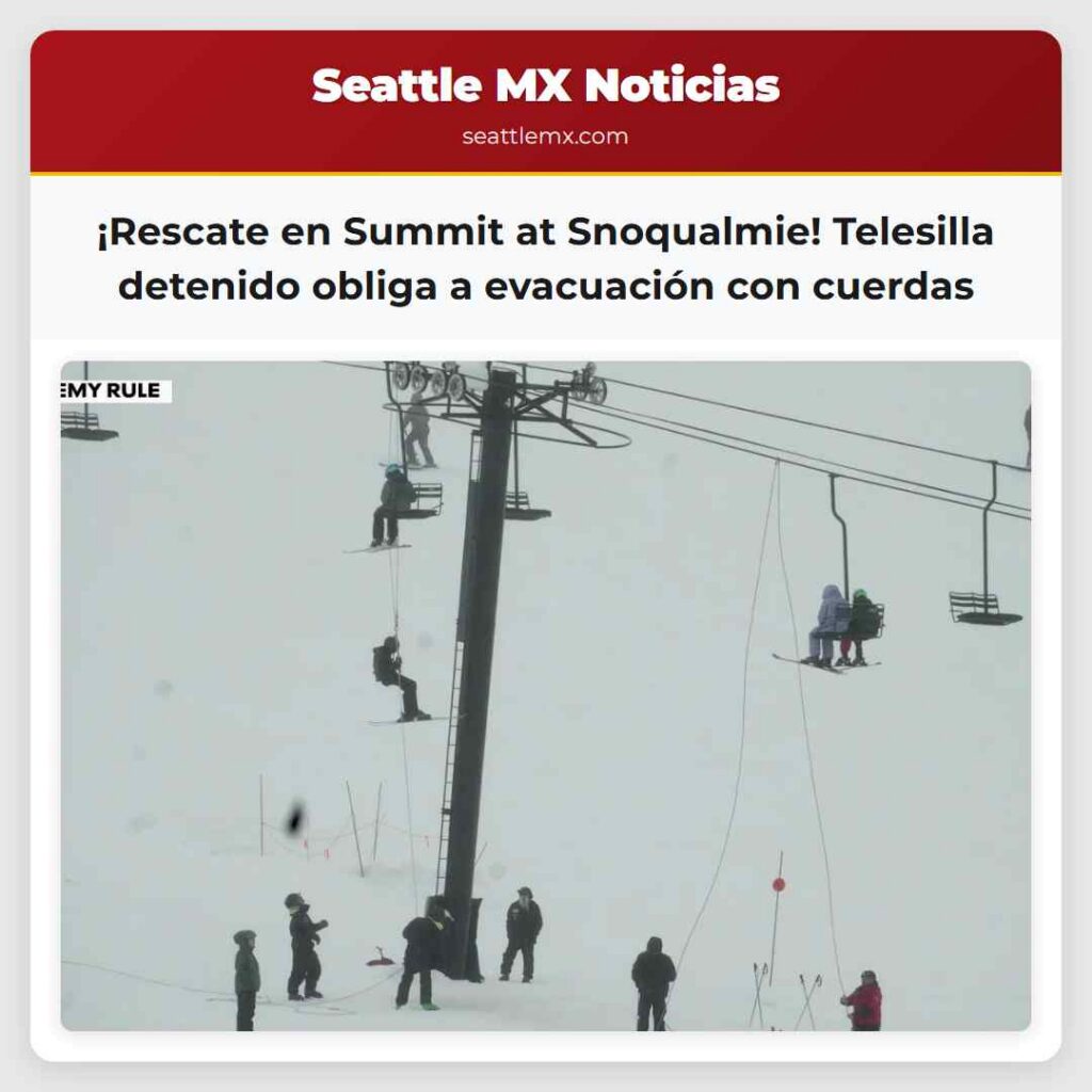 ¡Rescate en Summit at Snoqualmie! Telesilla