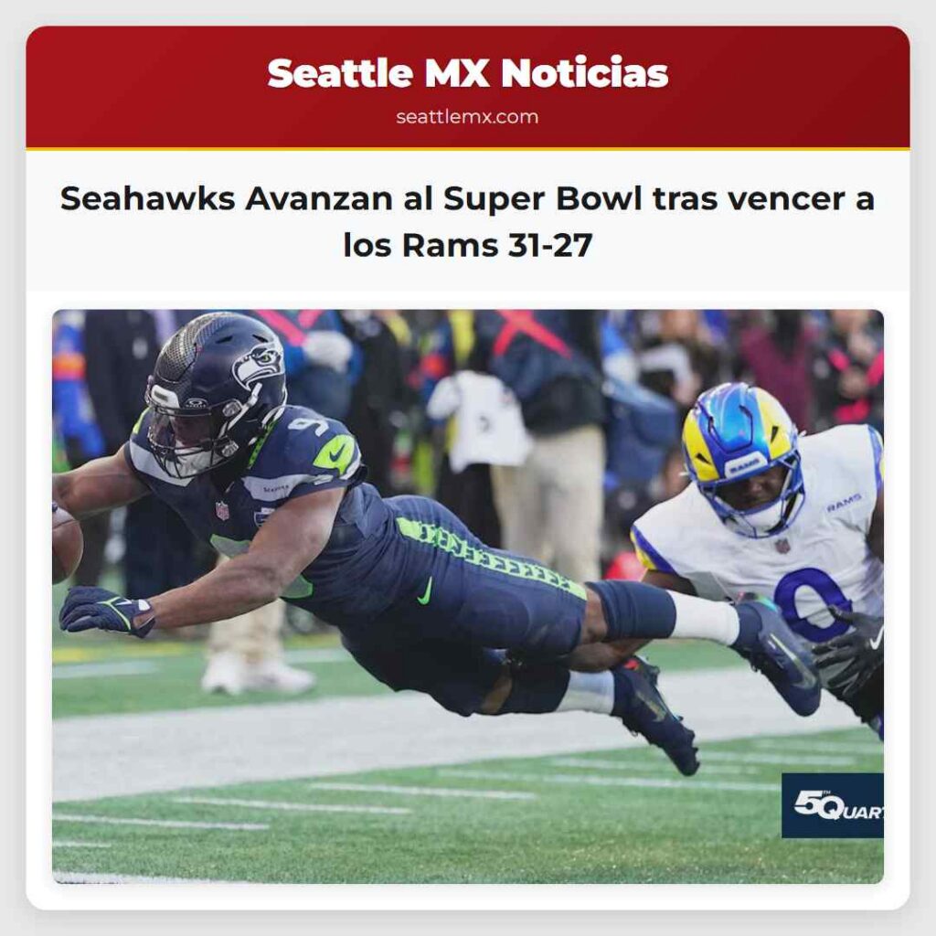 Seahawks Avanzan al Super Bowl tras vencer a los