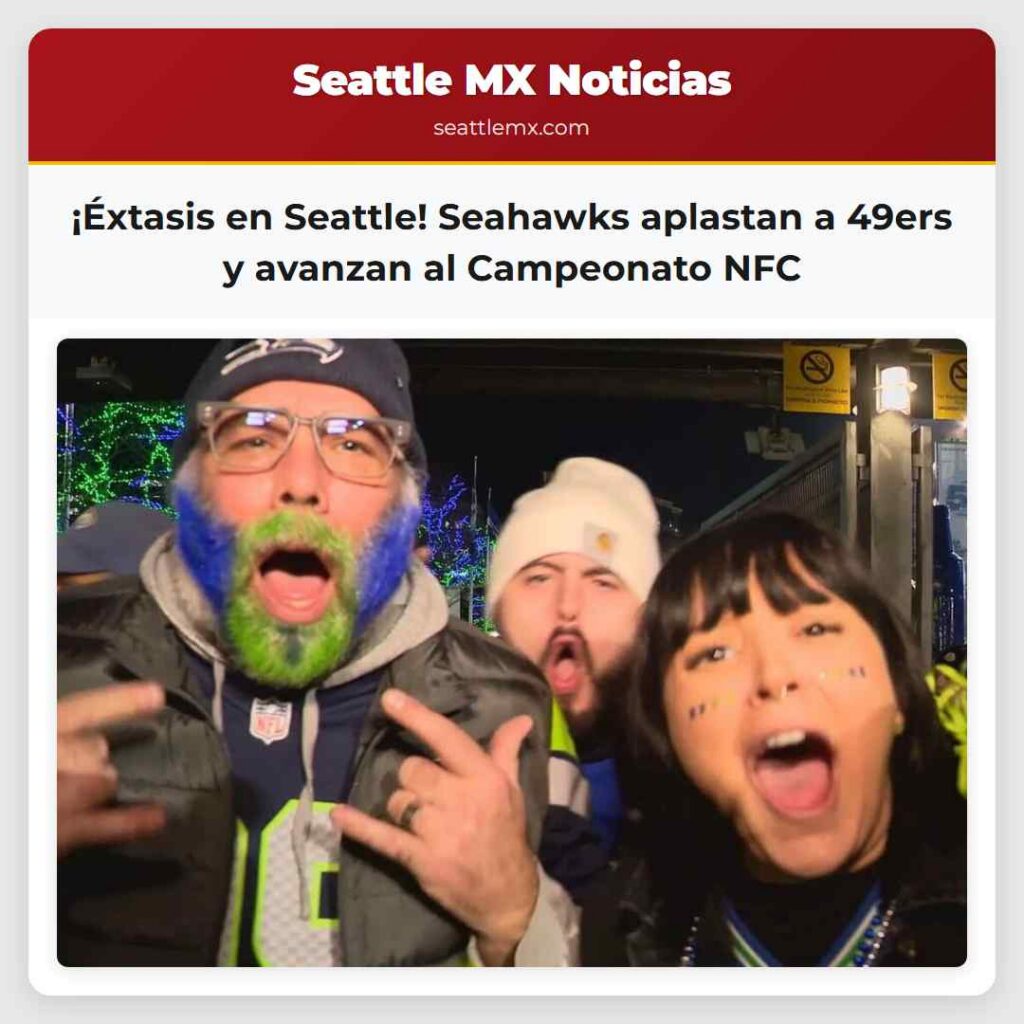 ¡Éxtasis en Seattle! Seahawks aplastan a 49ers y