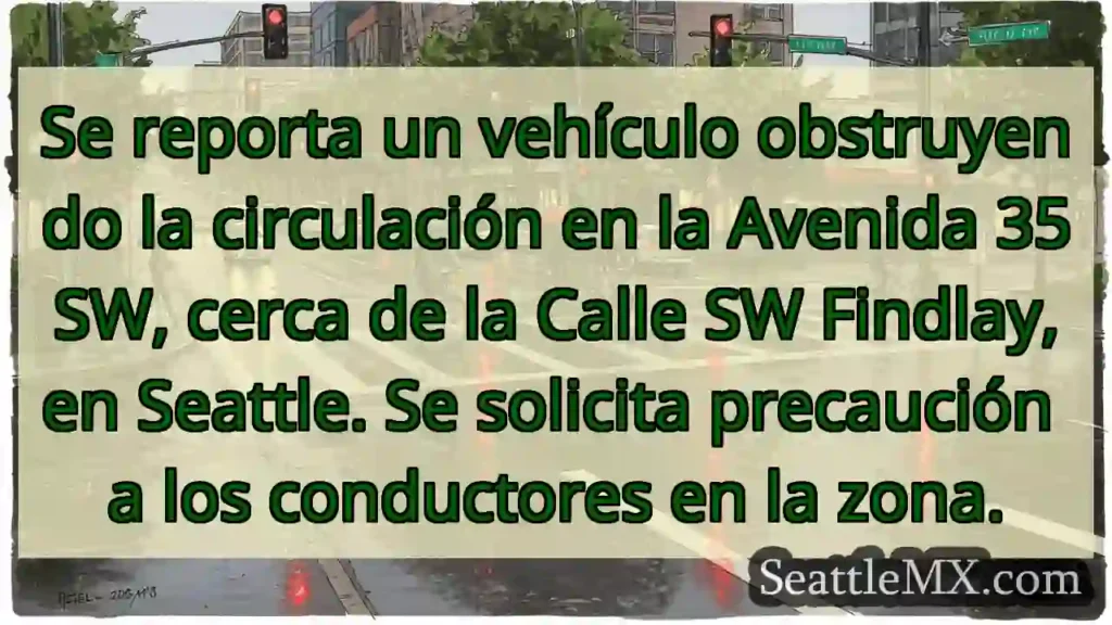 ¡Atención! Vehículo obstruye la Av. 35 SW en