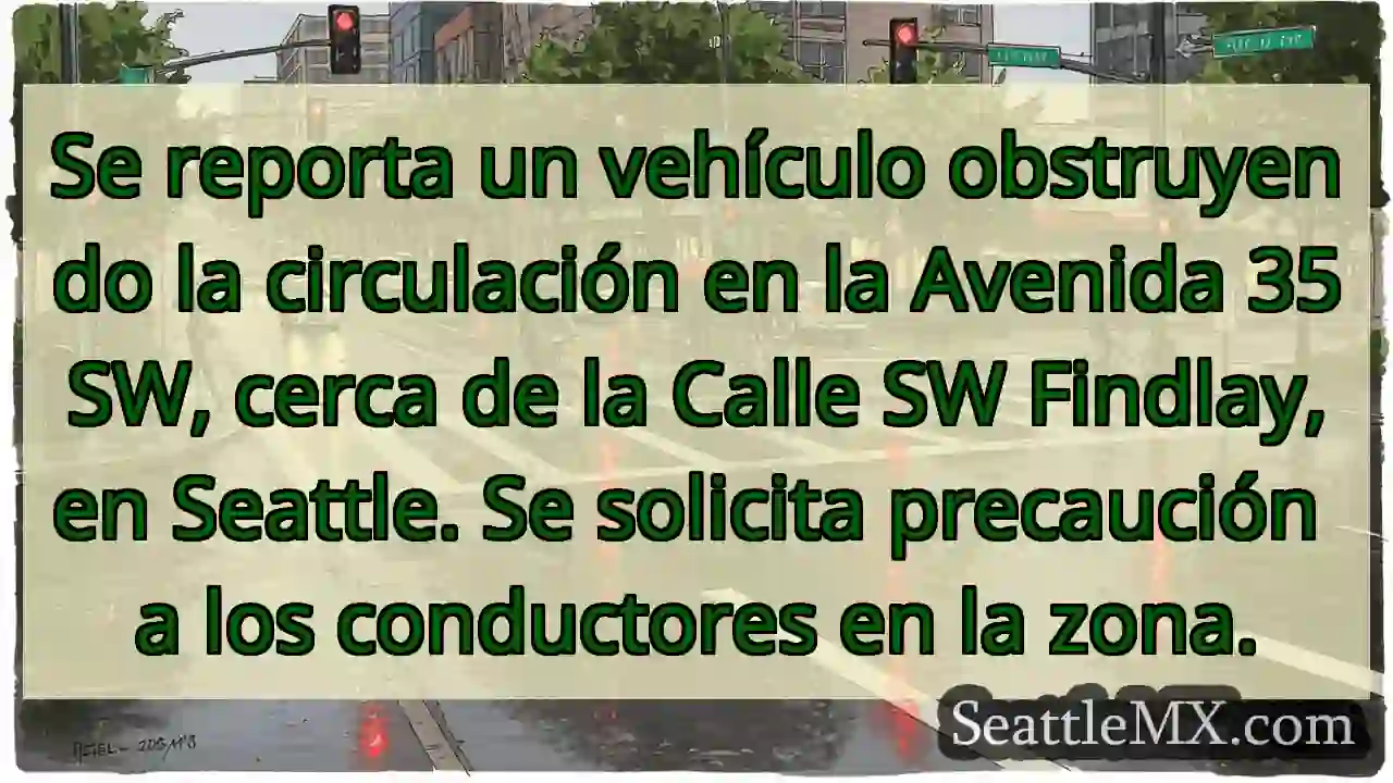 ¡Atención! Vehículo obstruye la Av. 35 SW en