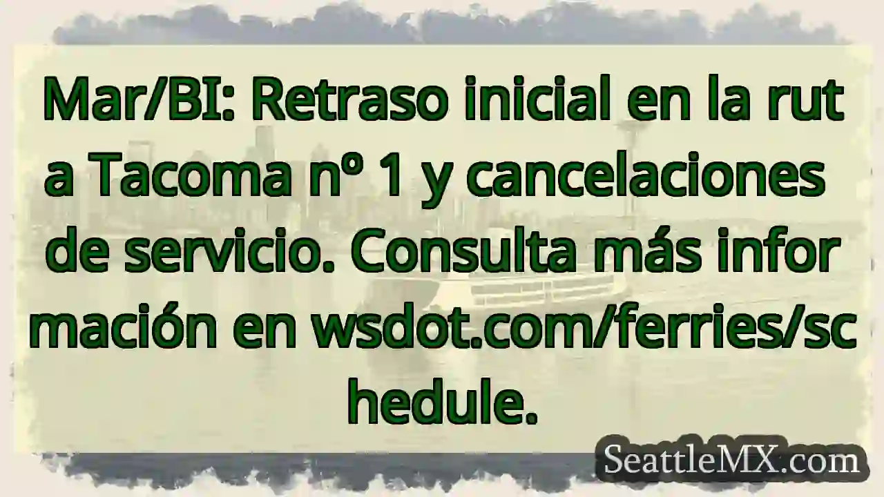 ¡Atención! Retrasos y cancelaciones en ferris