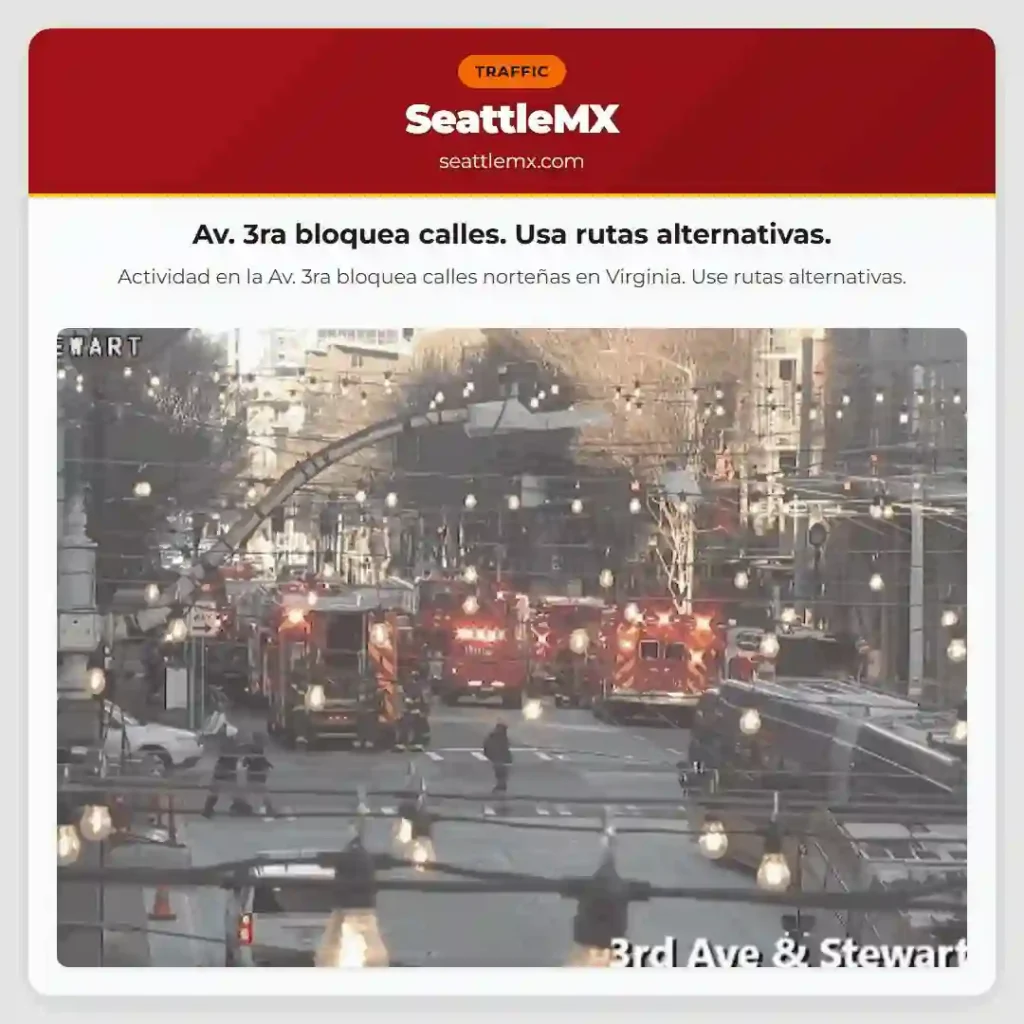 Av. 3ra bloquea calles. Usa rutas alternativas.