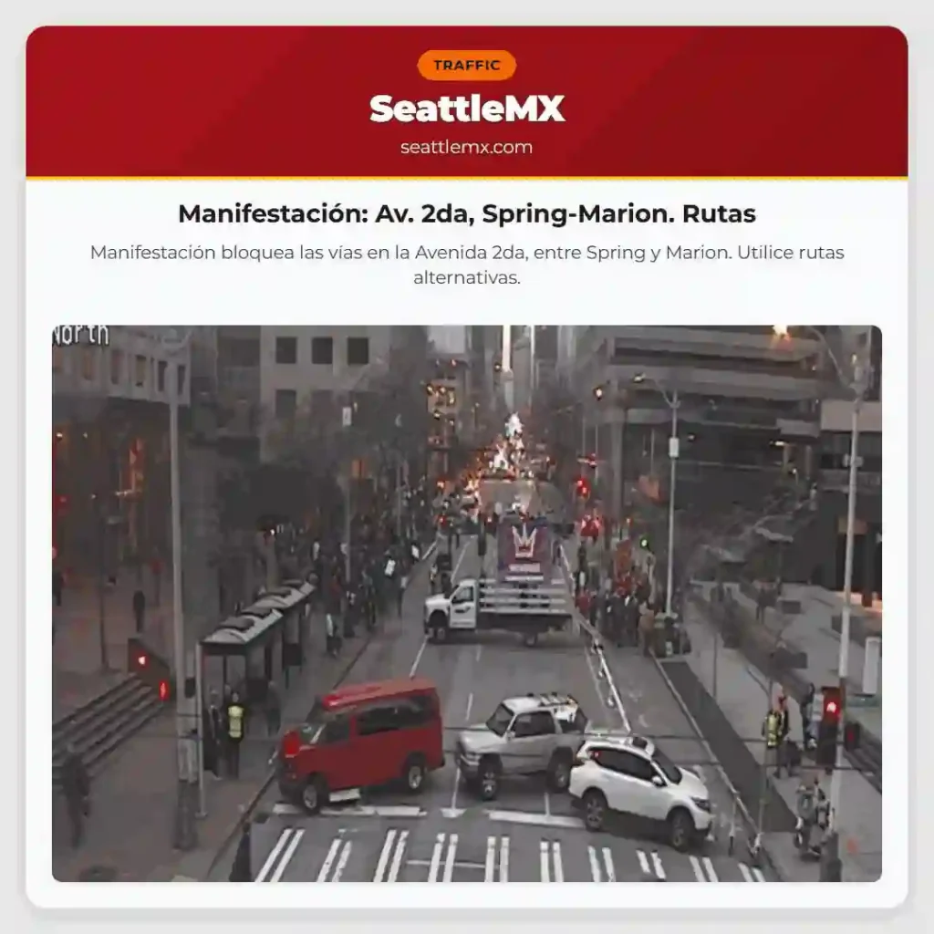 Manifestación: Av. 2da, Spring-Marion. Rutas