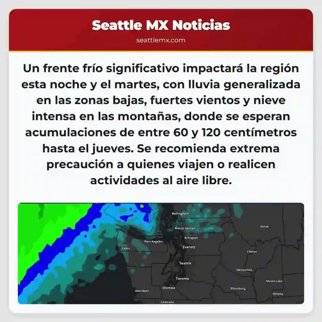 ¡Alerta! Frente frío: Nieve intensa en montañas.