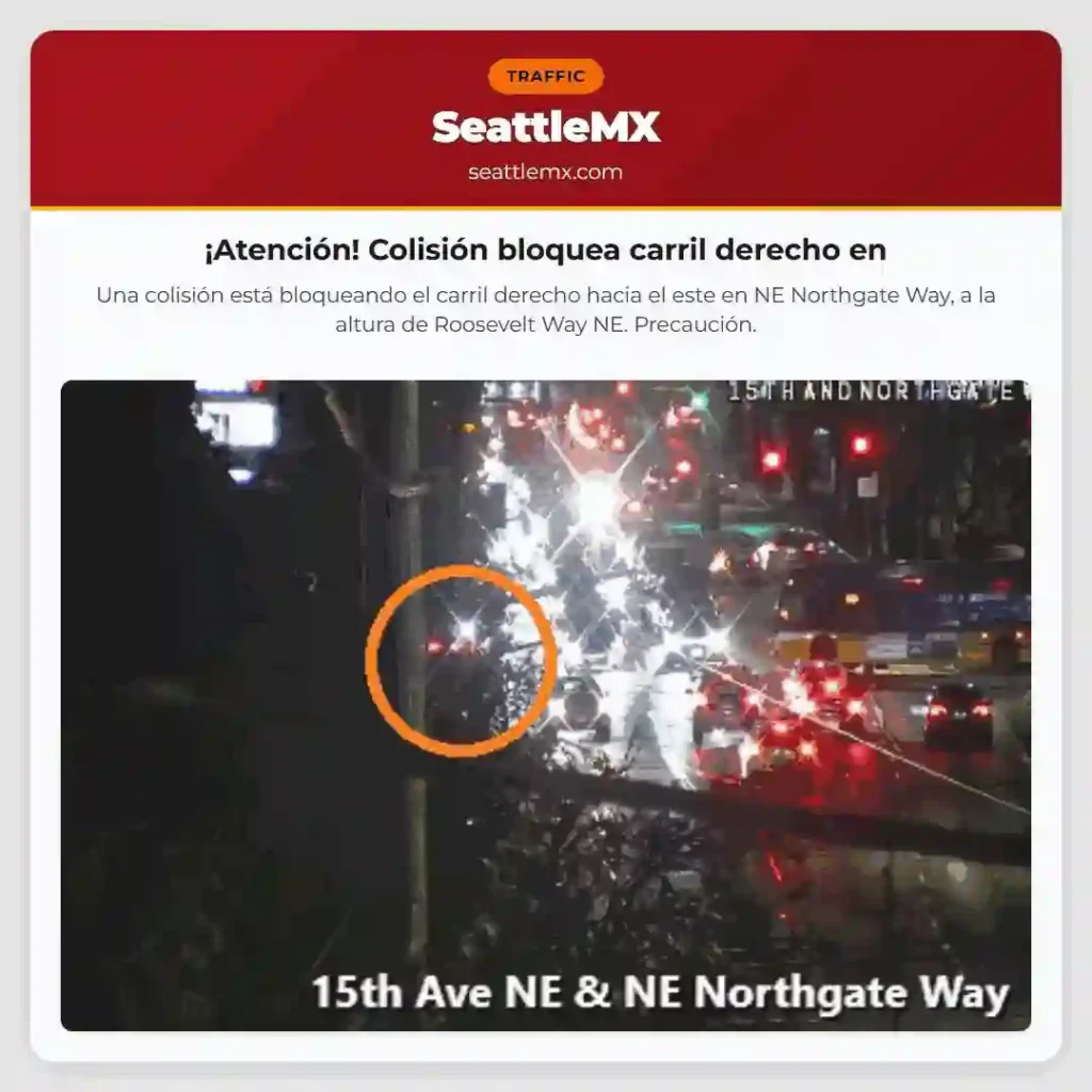 ¡Atención! Colisión bloquea carril derecho en