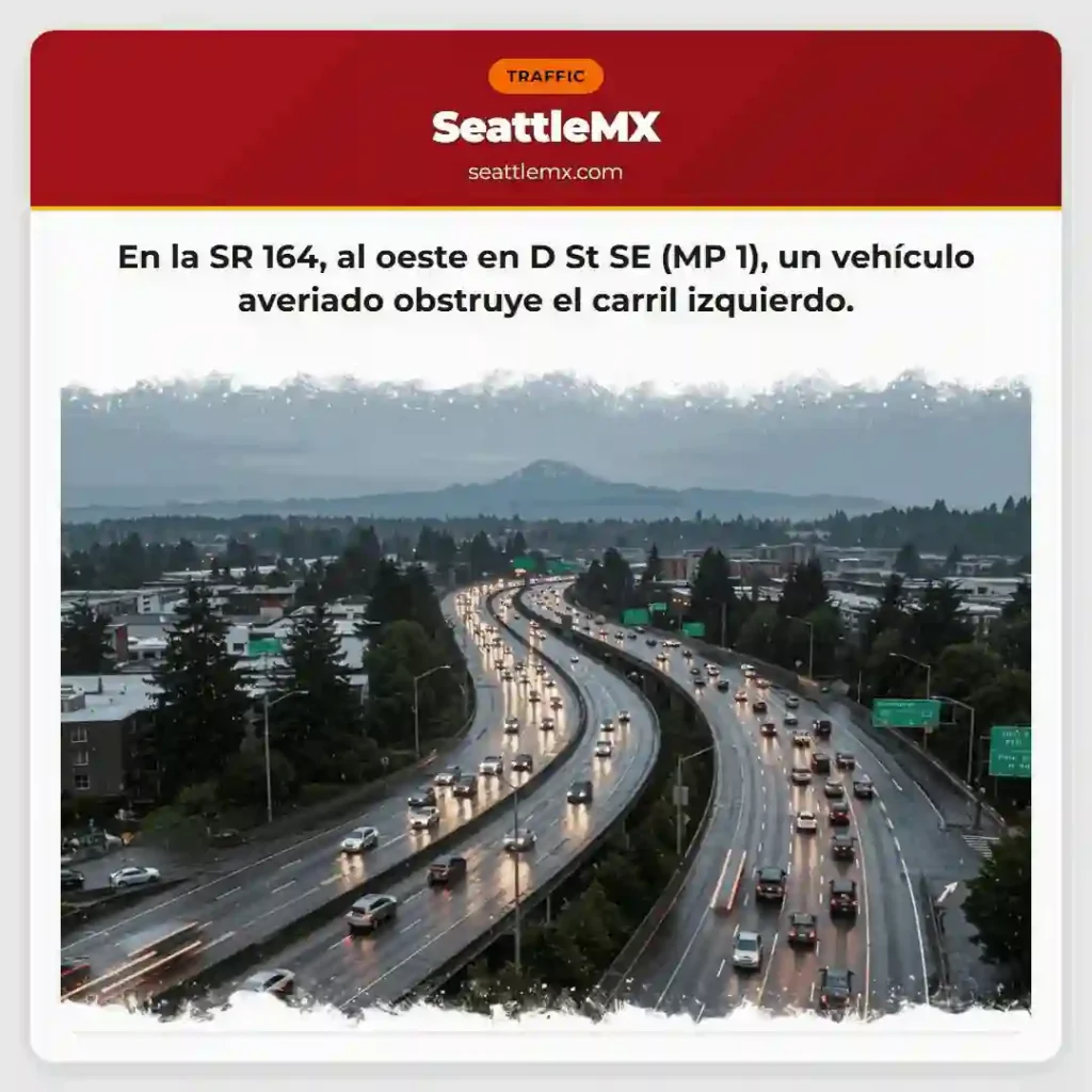 Vehículo averiado en SR 164. Carril izquierdo