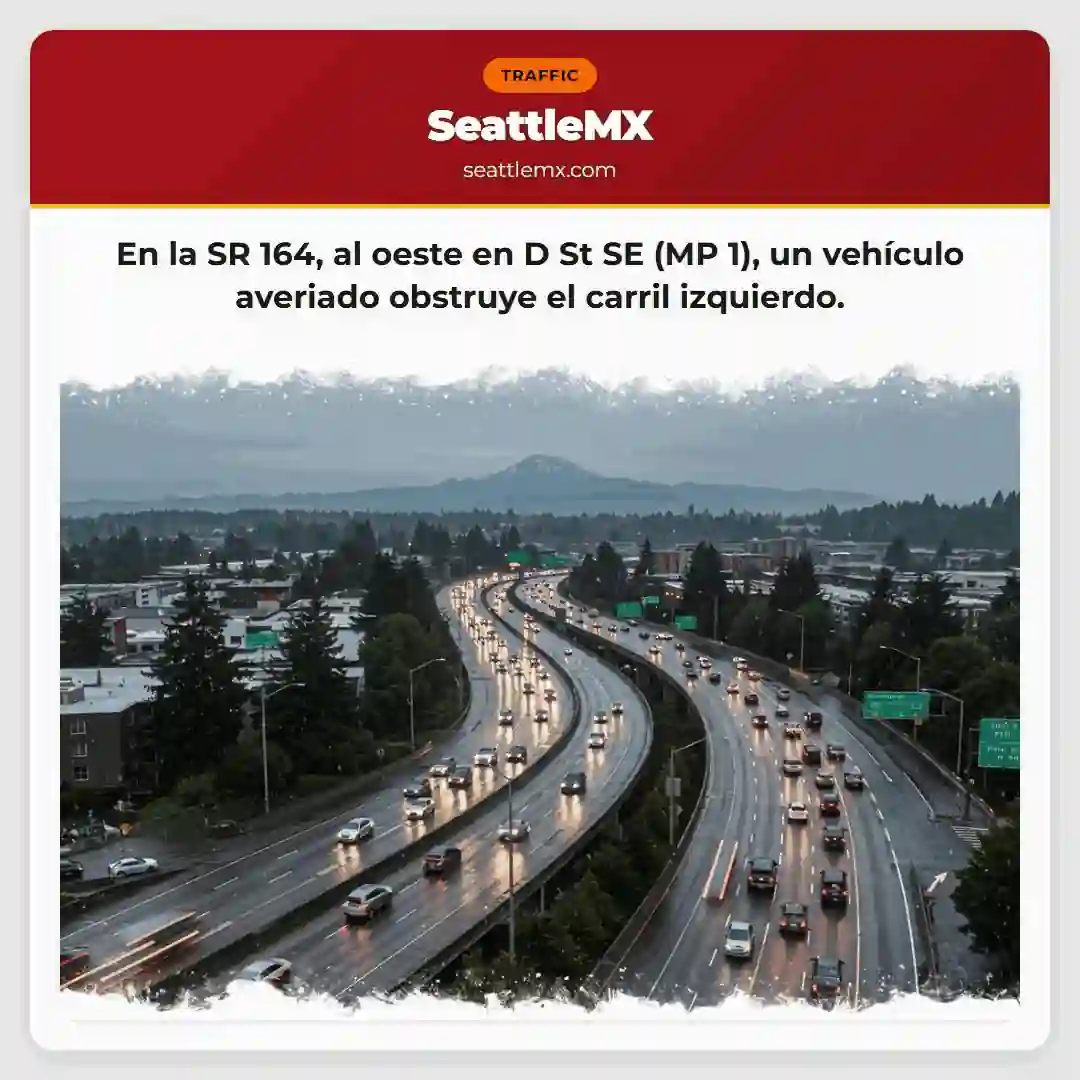 Vehículo averiado en SR 164. Carril izquierdo