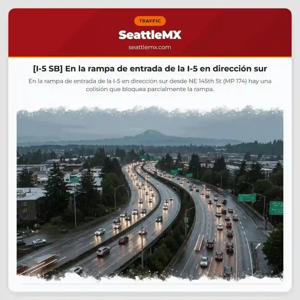 [I-5 SB] En la rampa de entrada de la I-5 en dirección sur