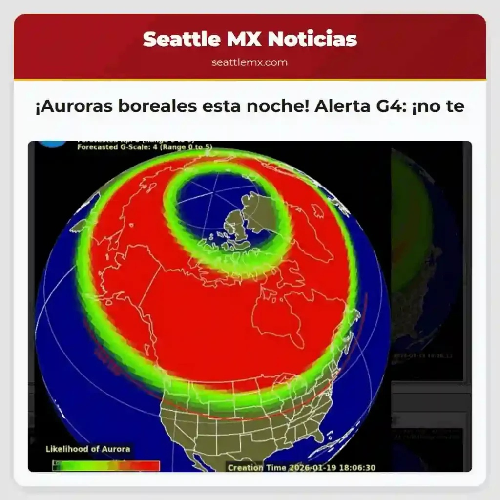 ¡Auroras boreales esta noche! Alerta G4: ¡no te