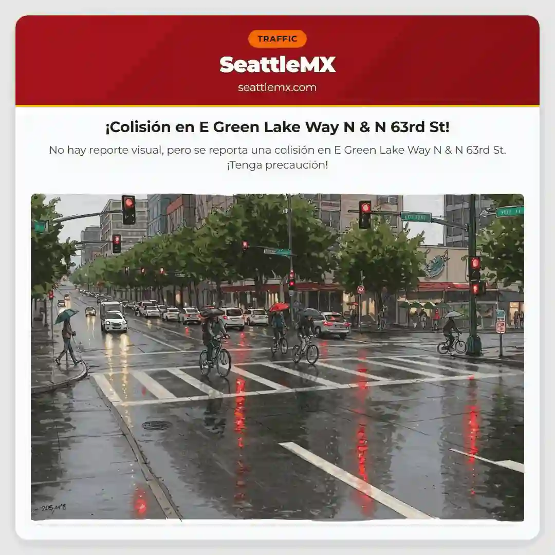 ¡Colisión en E Green Lake Way N & N 63rd St!