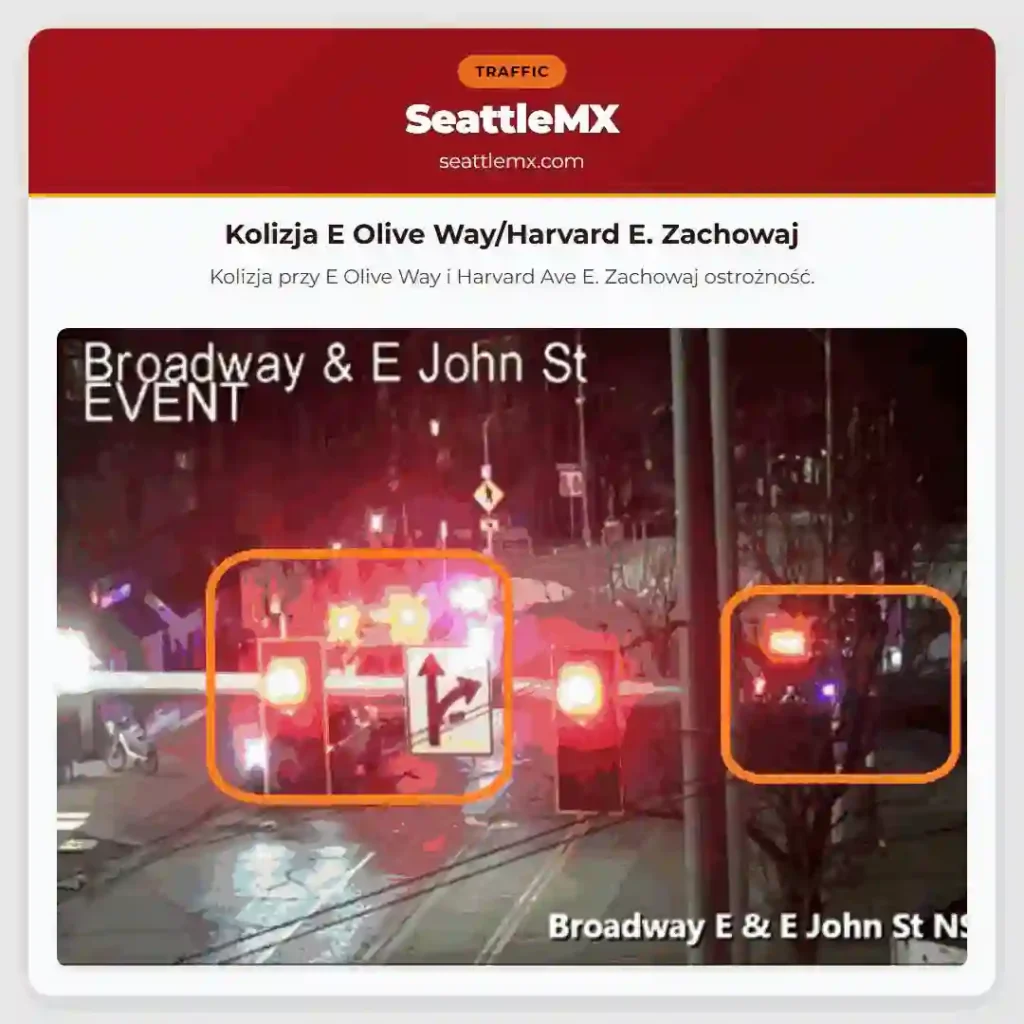 Kolizja E Olive Way/Harvard E. Zachowaj