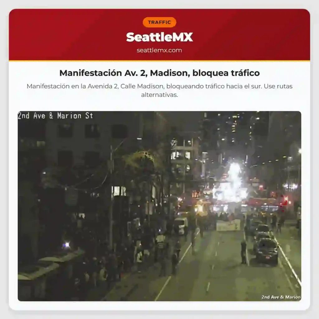Manifestación Av. 2, Madison, bloquea tráfico