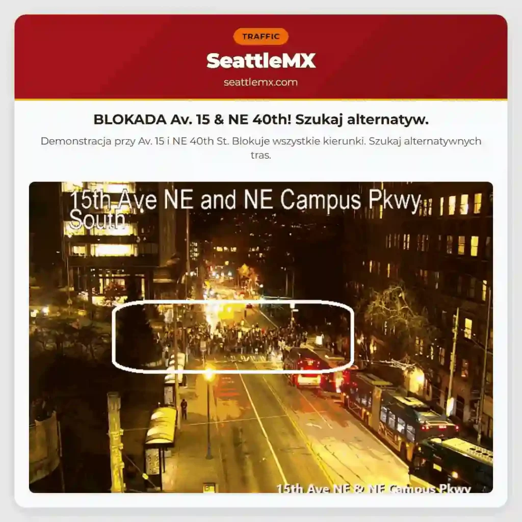 BLOKADA Av. 15 & NE 40th! Szukaj alternatyw.