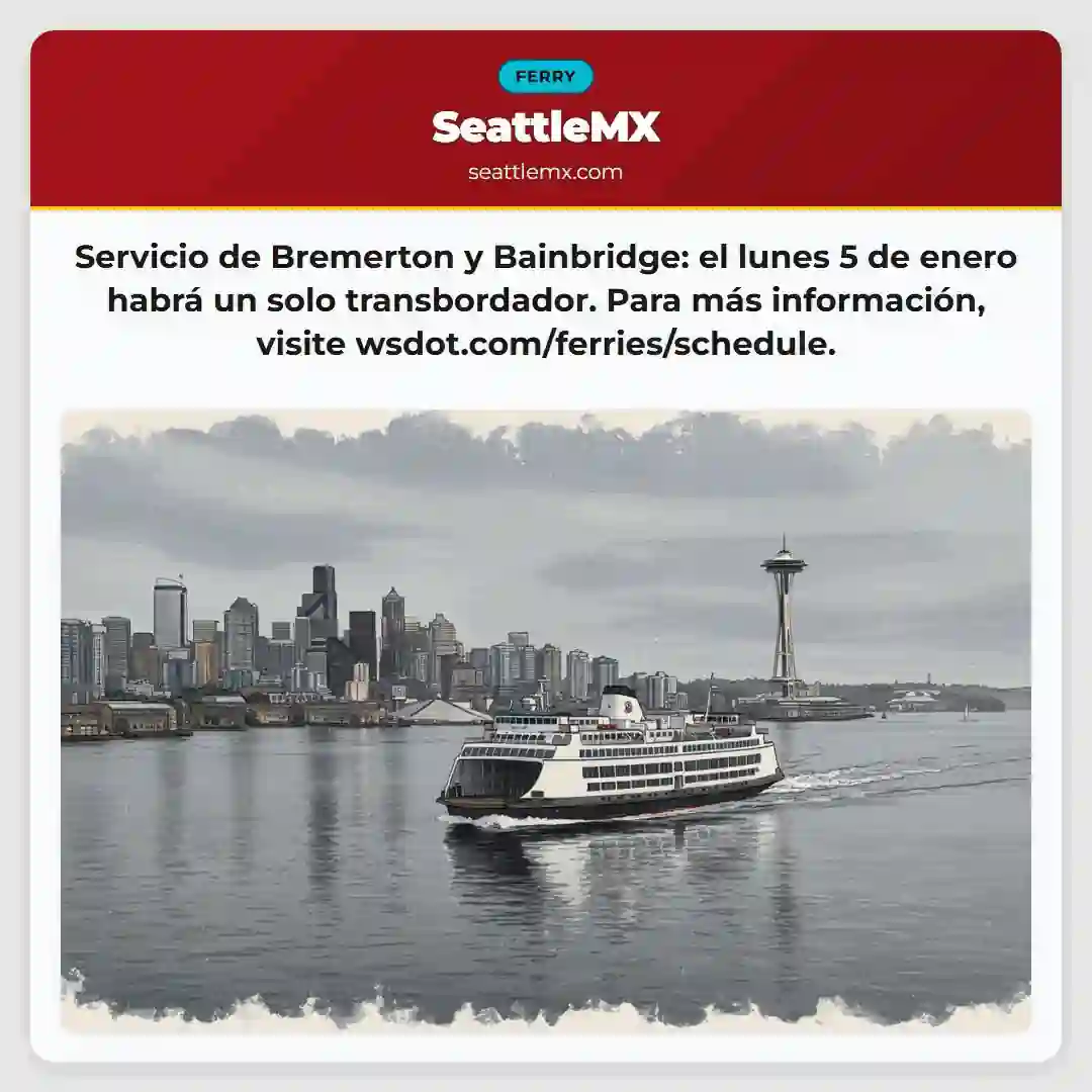 ¡Atención! 1 transbordador el 5 de enero.