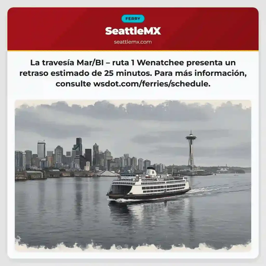¡Retraso! Ferry Mar/BI: 25 minutos. Consulta