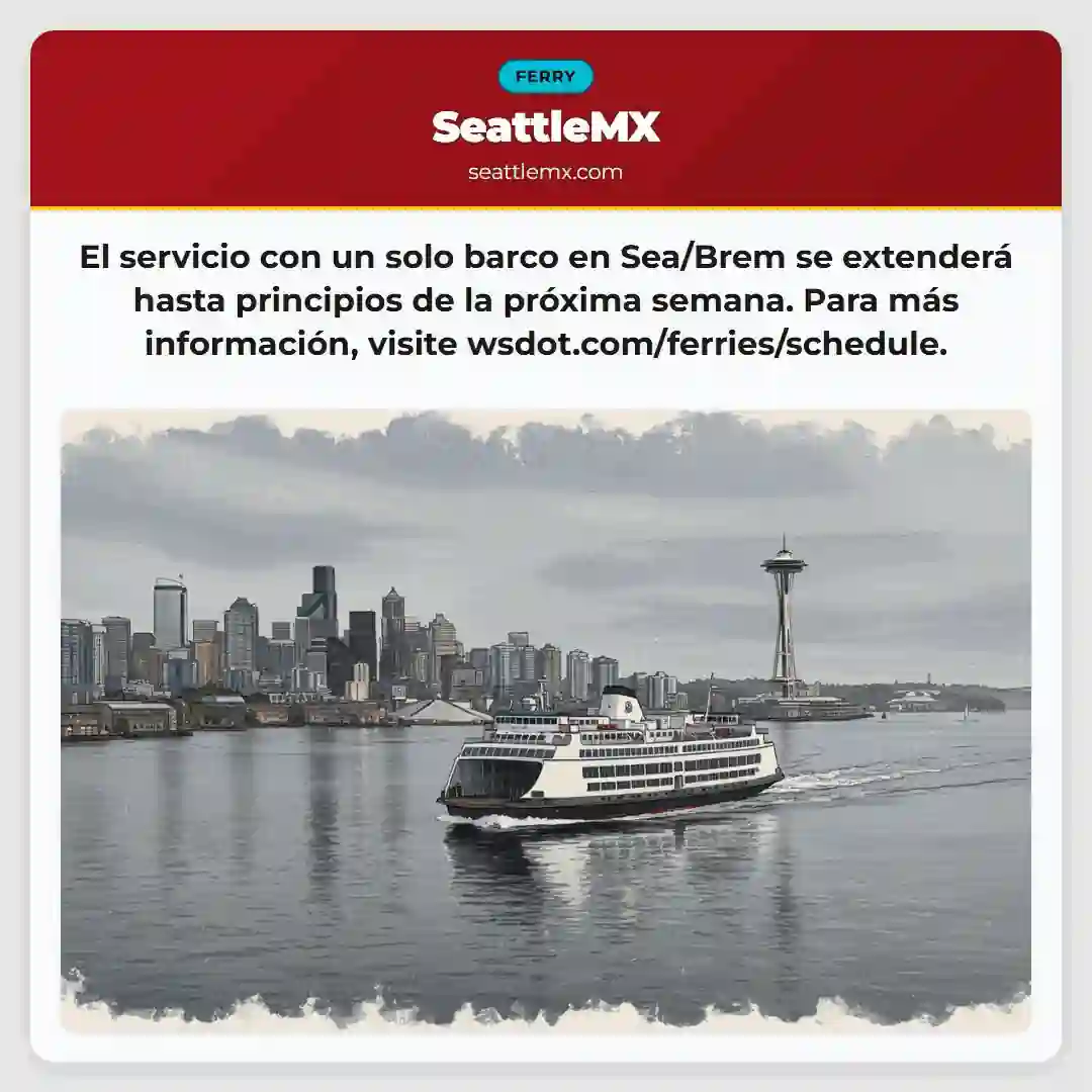 ¡Atención! Servicio de ferry extendido hasta la