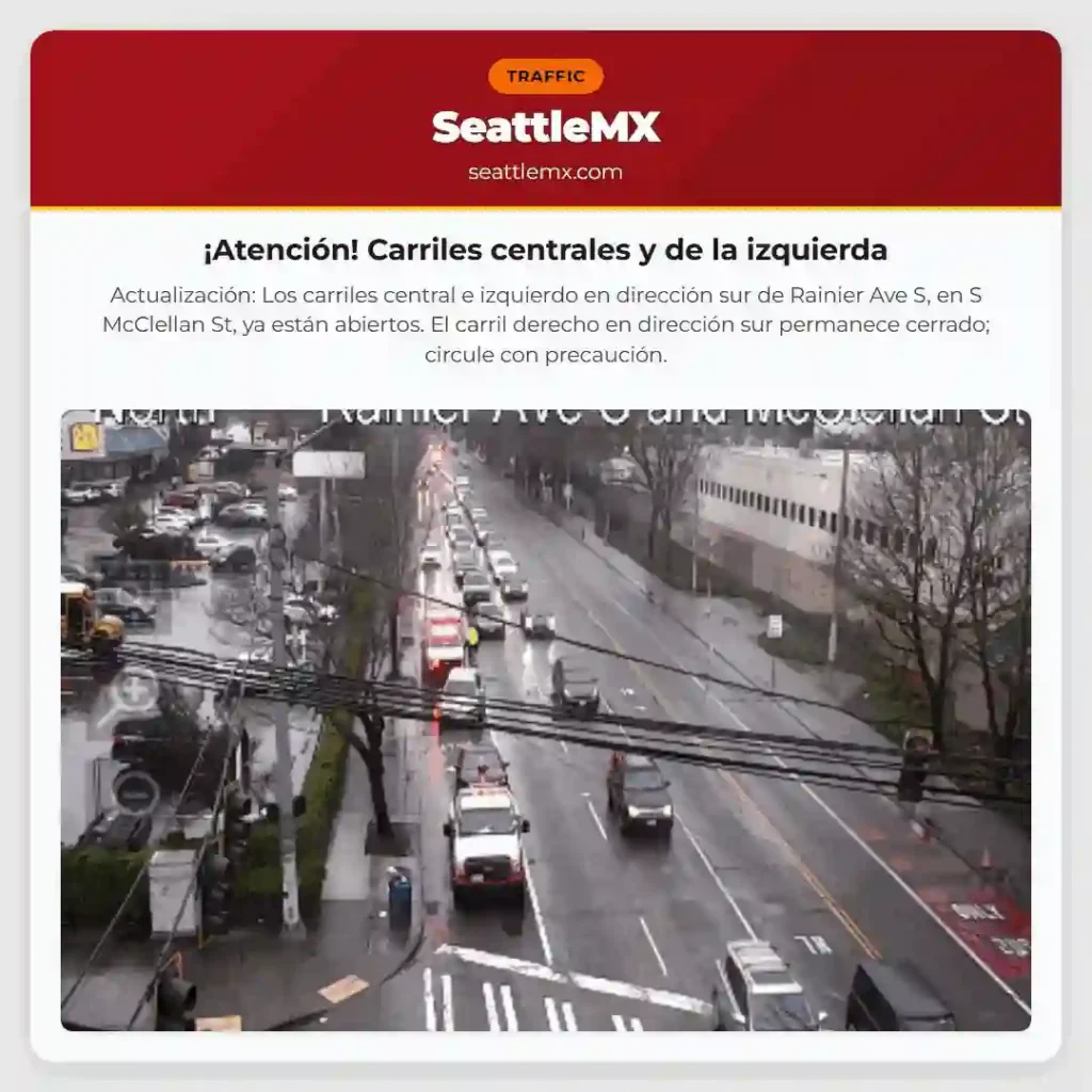 ¡Atención! Carriles centrales y de la izquierda