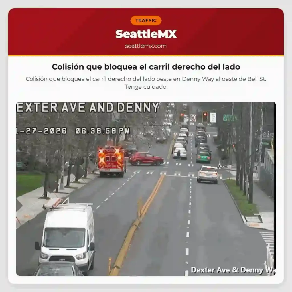 Colisión que bloquea el carril derecho del lado