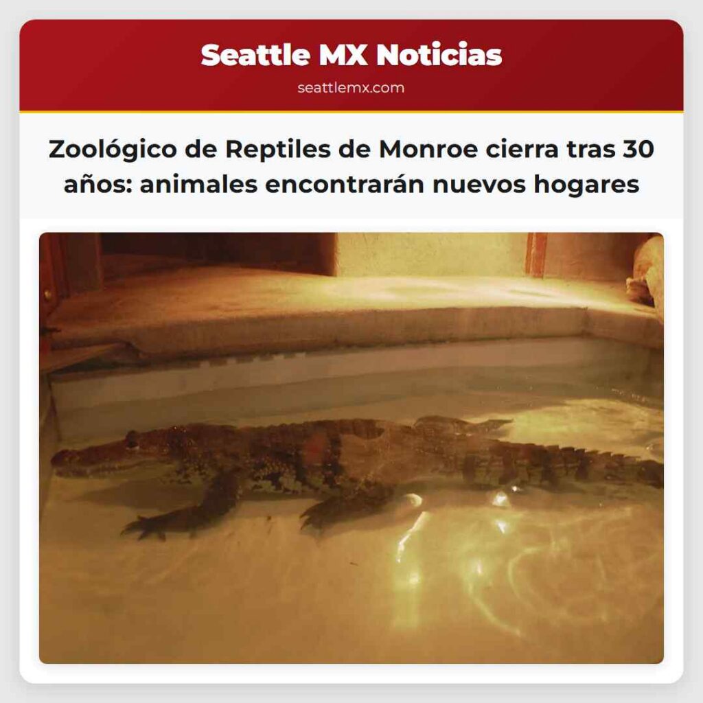 Zoológico de Reptiles de Monroe cierra tras 30