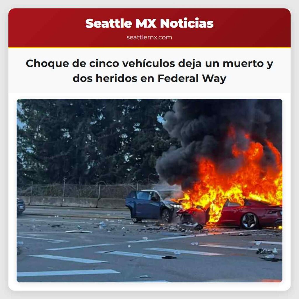 Choque de cinco vehículos deja un muerto y dos