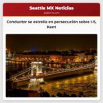 Conductor se estrella contra otro vehículo en persecución sobre la I-5 en Kent Wash.