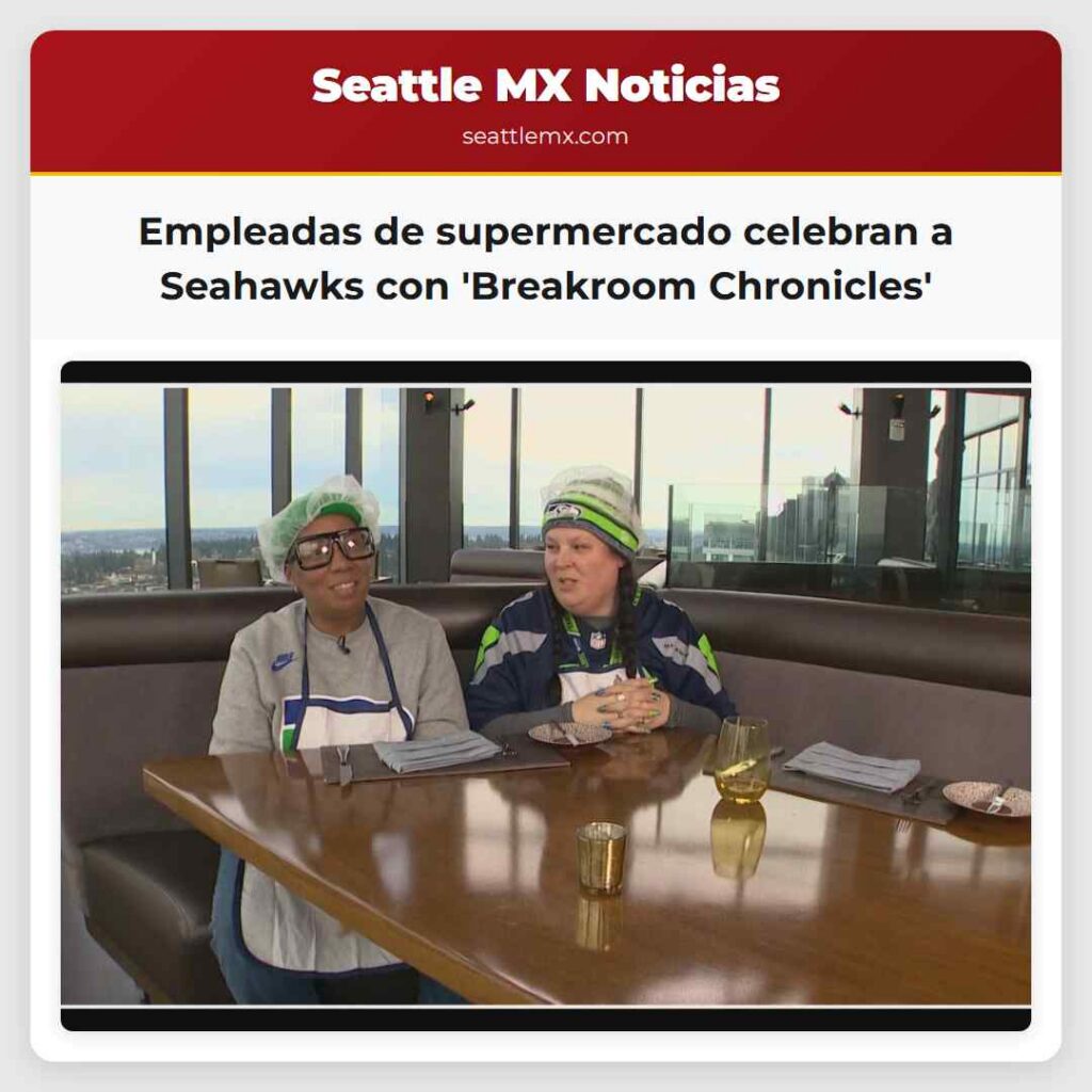 Empleadas de supermercado celebran a Seahawks con