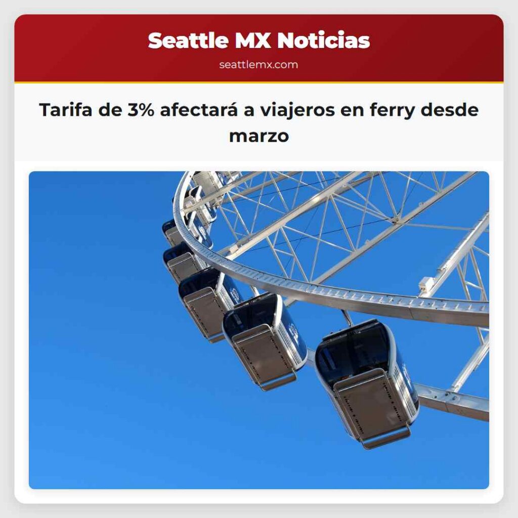 Tarifa de 3% afectará a viajeros en ferry desde