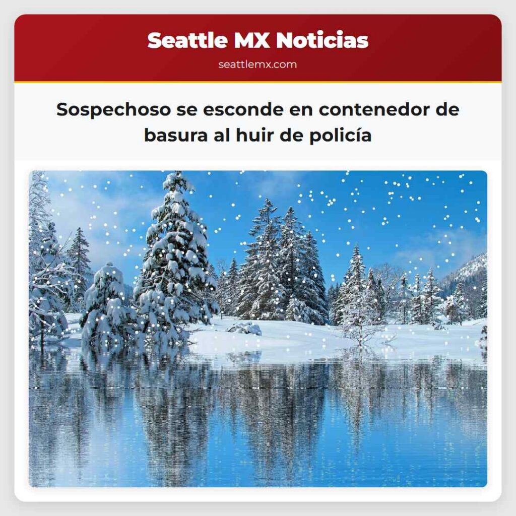 Sospechoso se esconde en contenedor de basura al