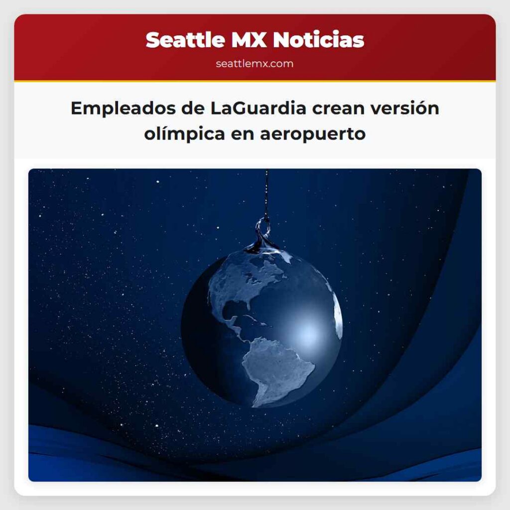 Empleados de LaGuardia crean versión olímpica en