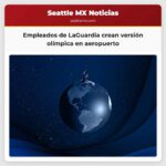 Empleados del aeropuerto convierten el hub de tránsito en un parque olímpico de invierno