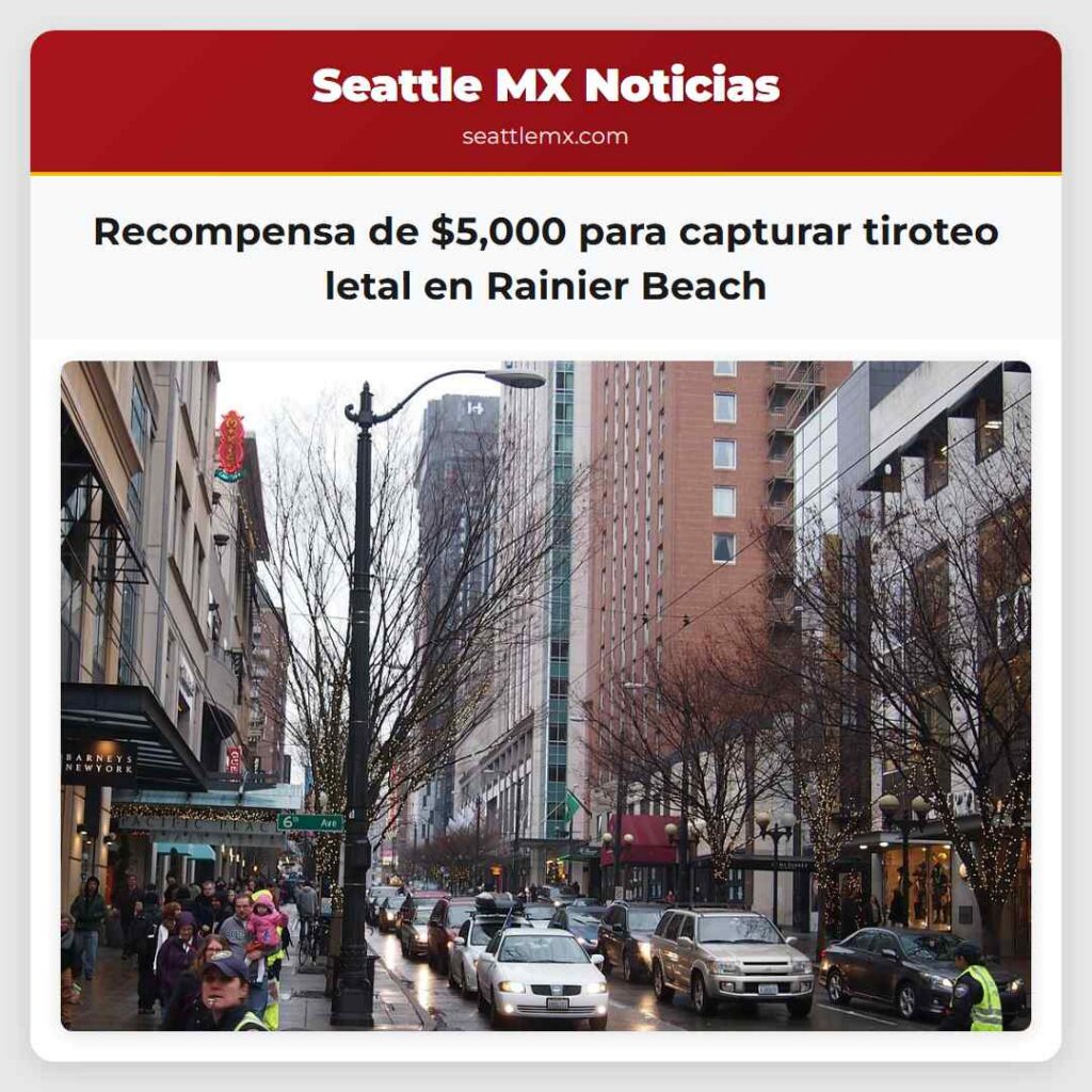 Recompensa de $5,000 para capturar tiroteo letal
