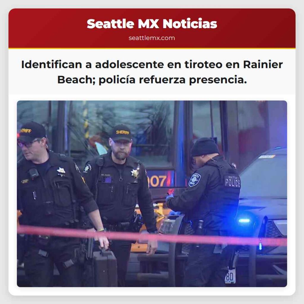 Identifican a adolescente en tiroteo en Rainier