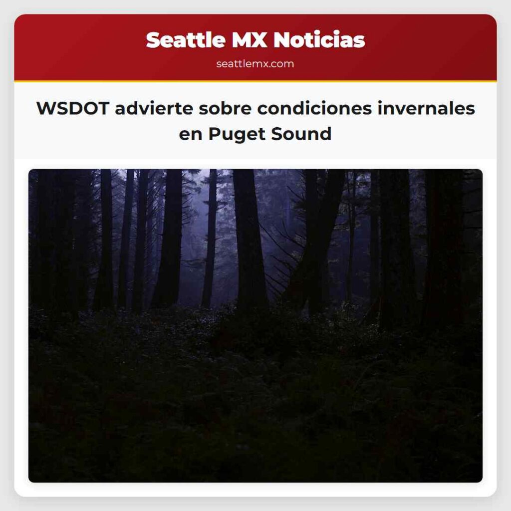 WSDOT advierte sobre condiciones invernales en