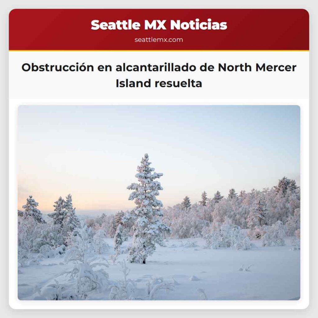 Obstrucción en alcantarillado de North Mercer