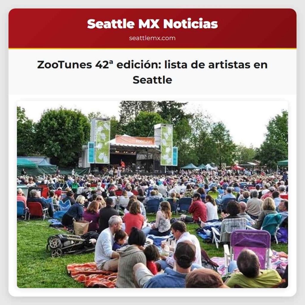 ZooTunes 42ª edición: lista de artistas en Seattle