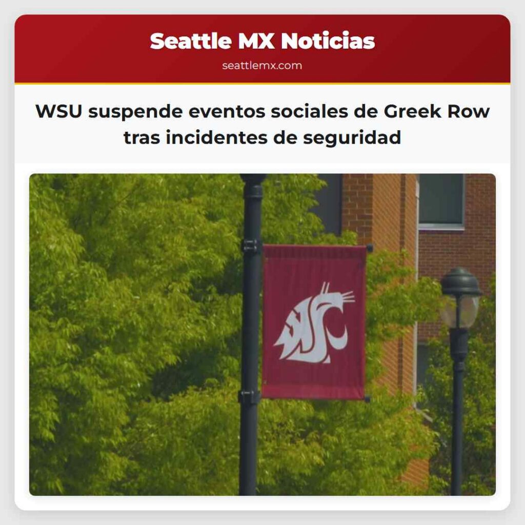 WSU suspende eventos sociales de Greek Row tras