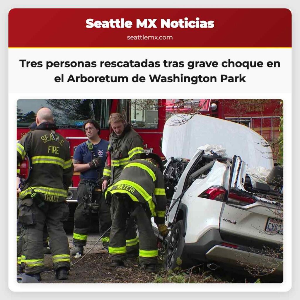 Tres personas rescatadas tras grave choque en el