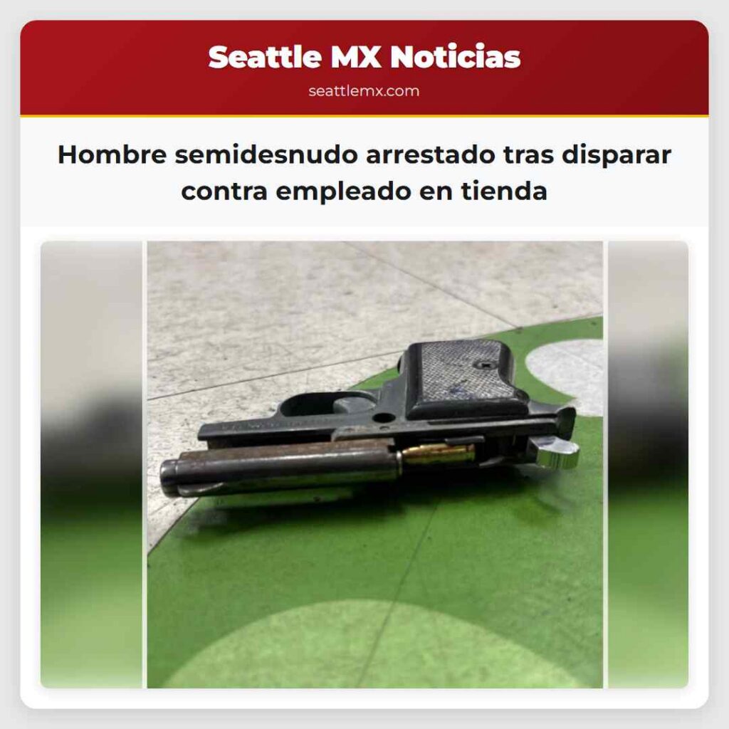 Hombre semidesnudo arrestado tras disparar contra