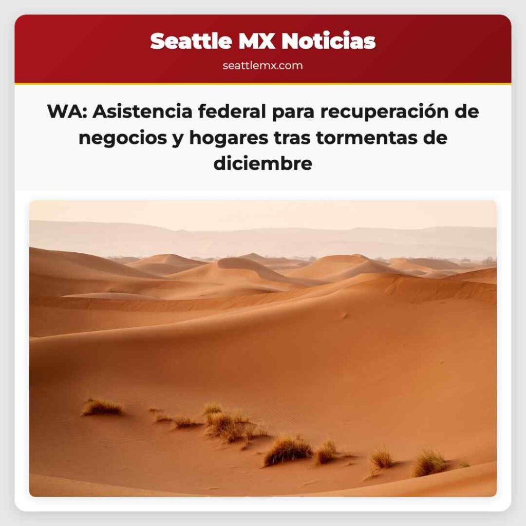 WA: Asistencia federal para recuperación de