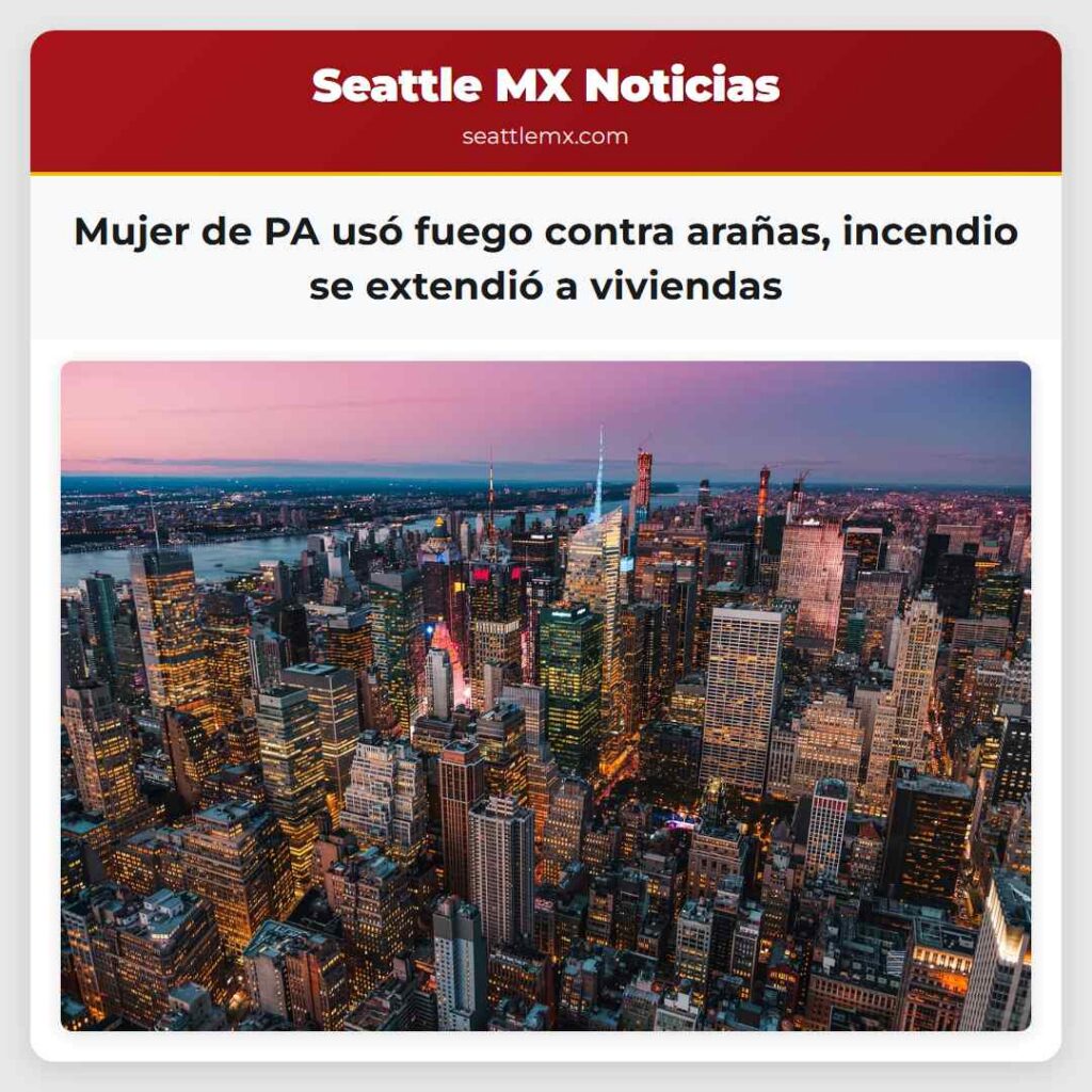 Mujer de PA usó fuego contra arañas, incendio se
