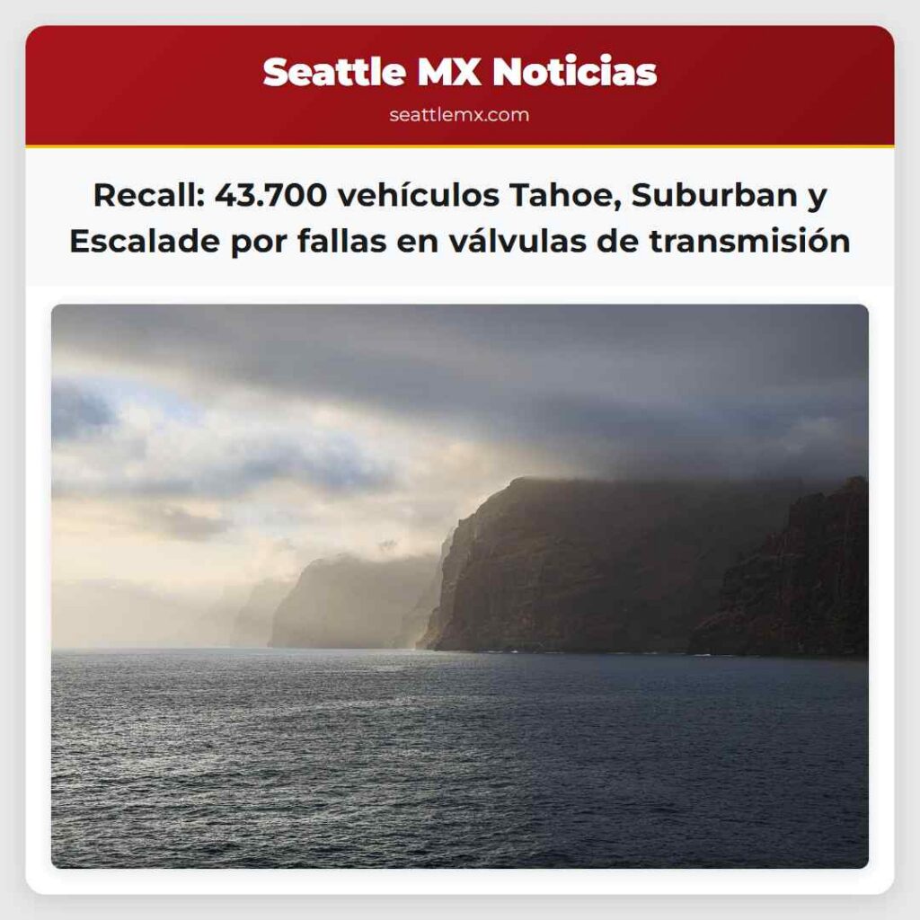 Recall: 43.700 vehículos Tahoe, Suburban y