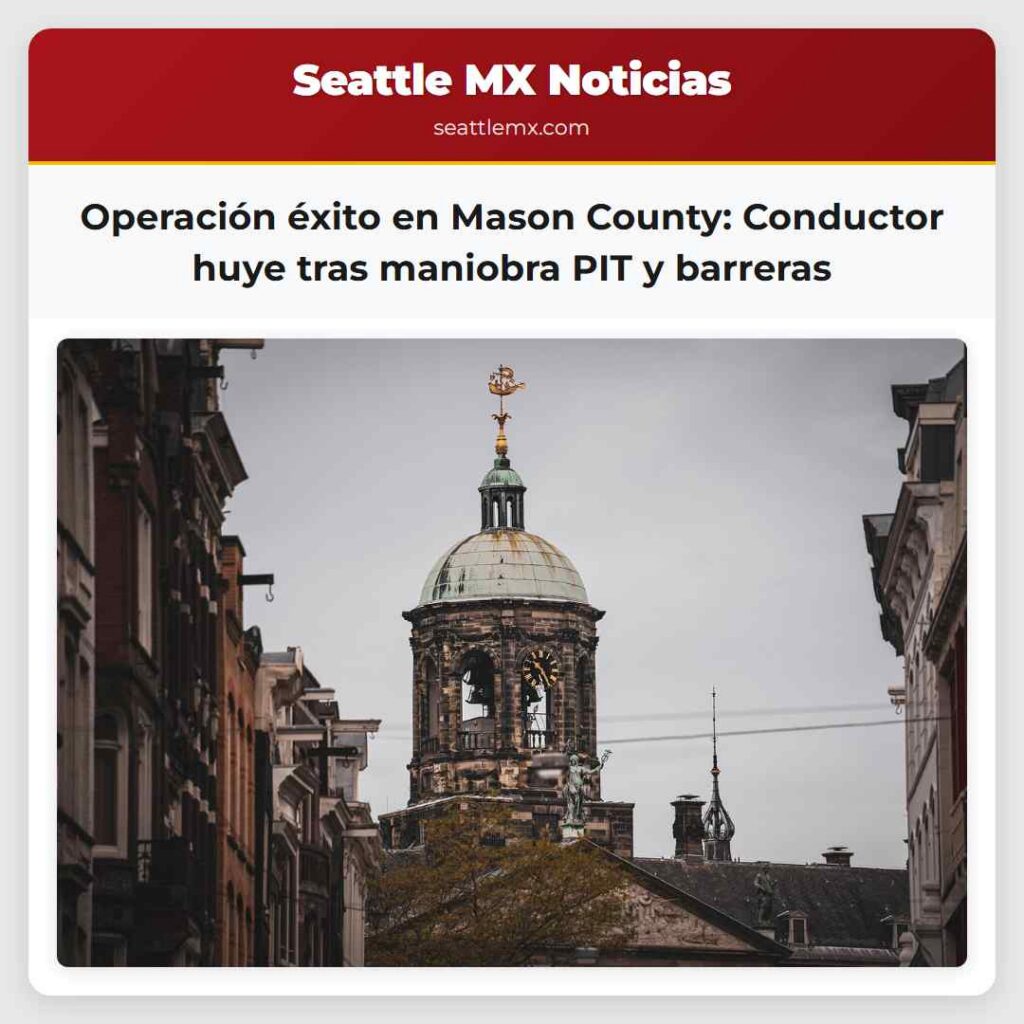 Operación éxito en Mason County: Conductor huye