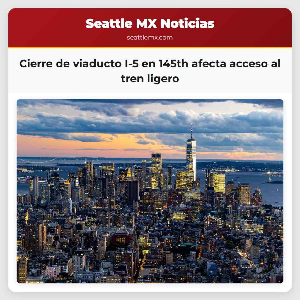 Cierre de viaducto I-5 en 145th afecta acceso al