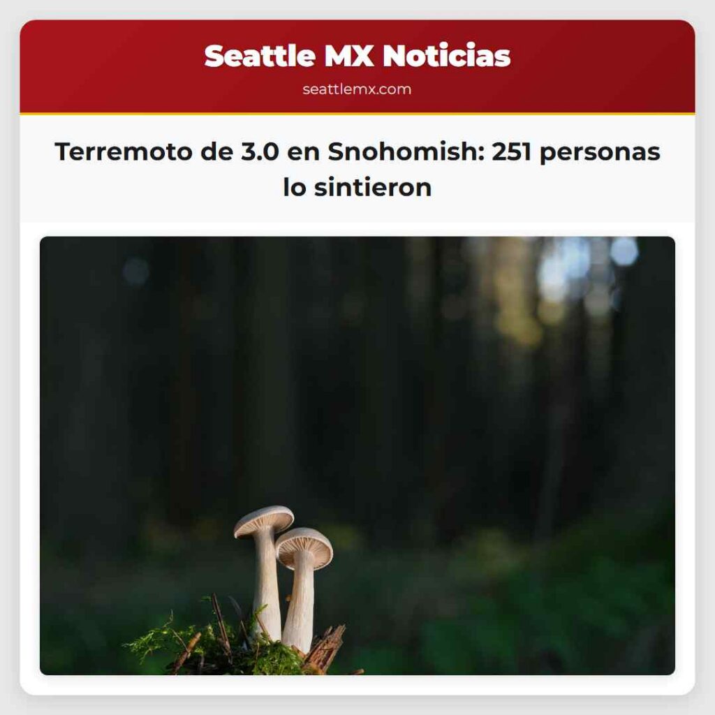 Terremoto de 3.0 en Snohomish: 251 personas lo