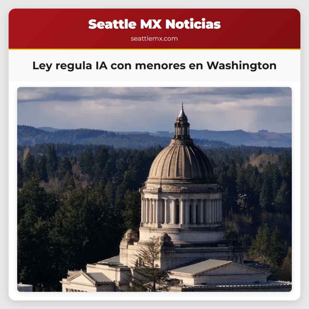 Ley regula IA con menores en Washington