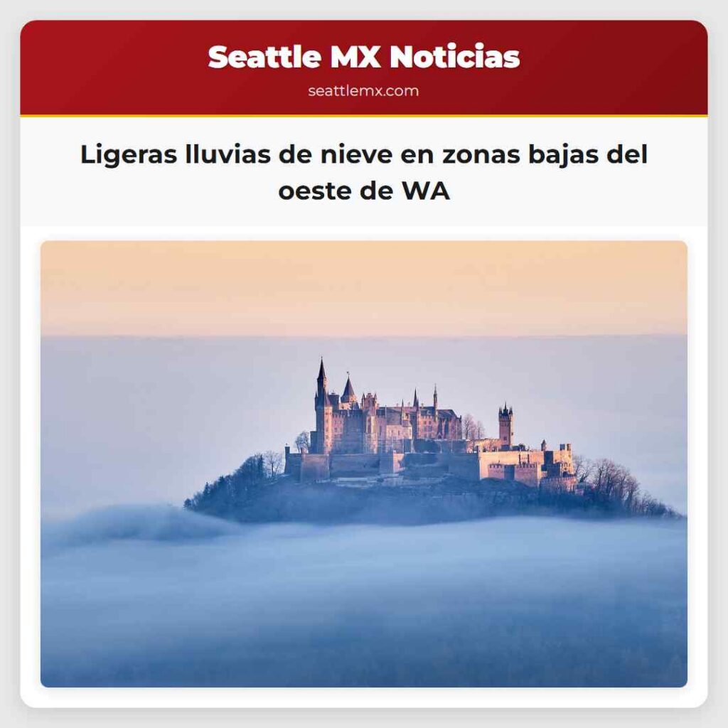 Ligeras lluvias de nieve en zonas bajas del oeste