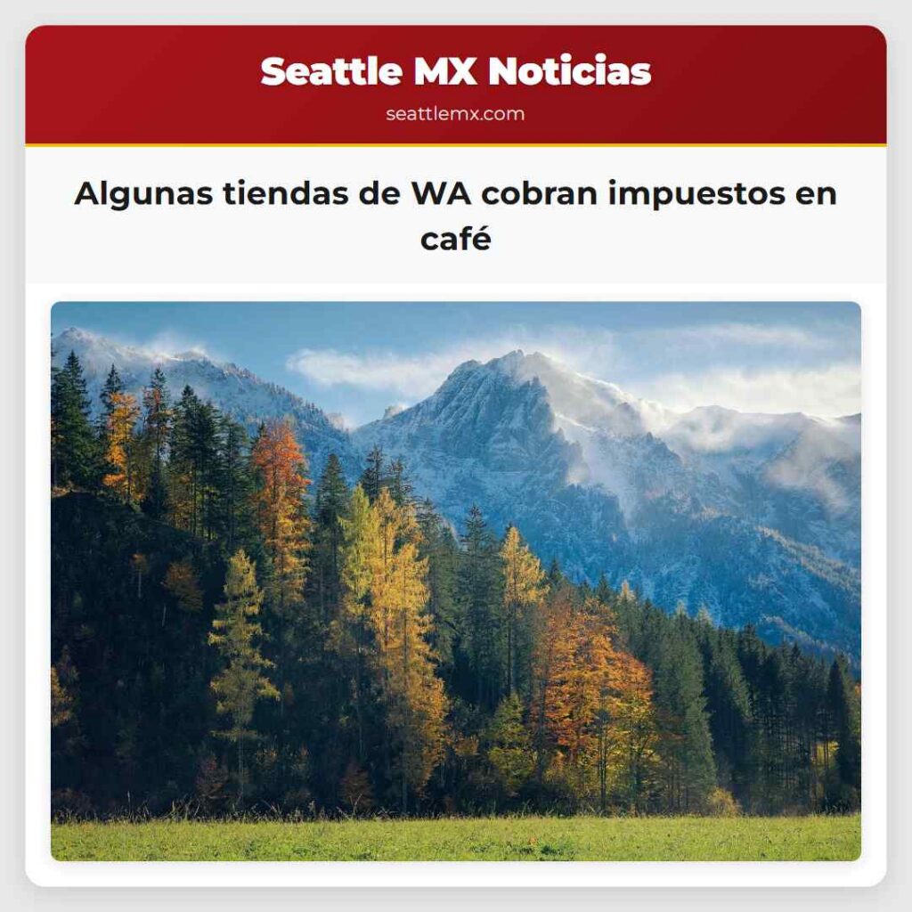 Algunas tiendas de WA cobran impuestos en café