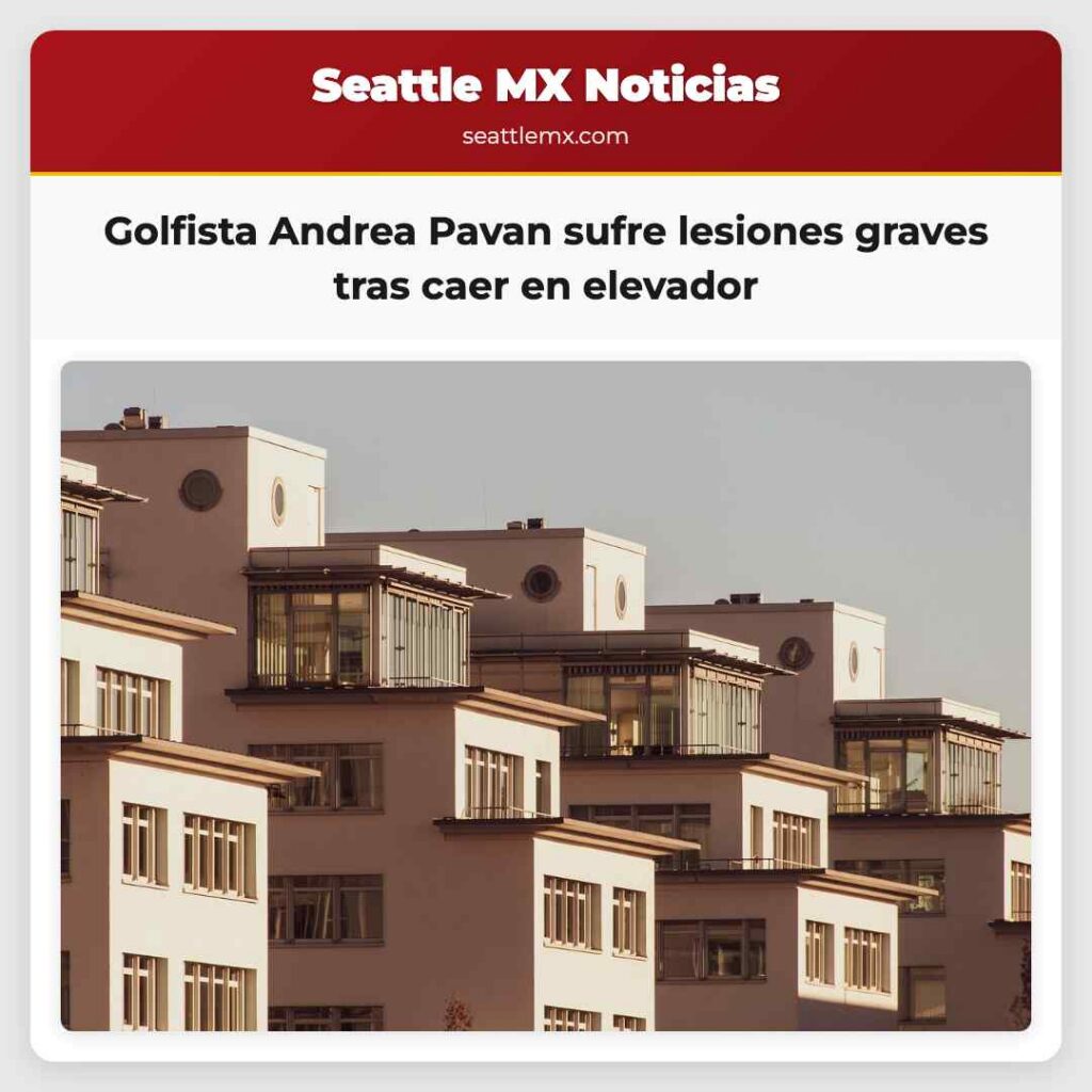 Golfista Andrea Pavan sufre lesiones graves tras