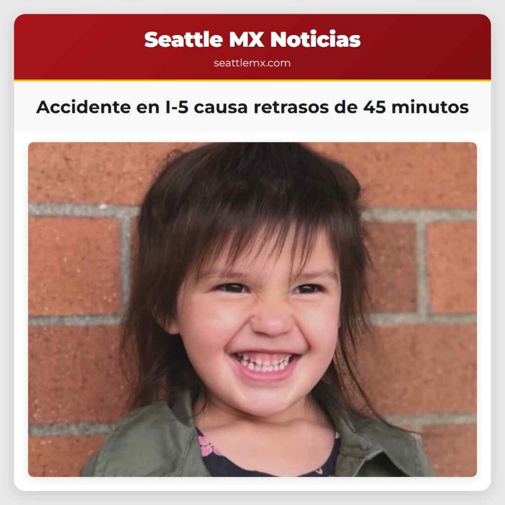 Accidente en I-5 causa retrasos de 45 minutos